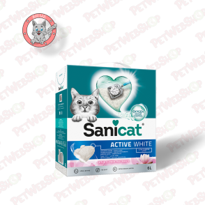 Sanicat Active White Lotus - grudvajući posip za mačke - 6l i 10l Grudvajući Sanicat petwebshop.com