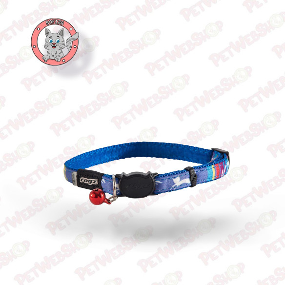 Rogz NeoCat Blue - ogrlica za mačke - 200-310/11mm Povodci, ogrlice i amovi Rogz petwebshop.com