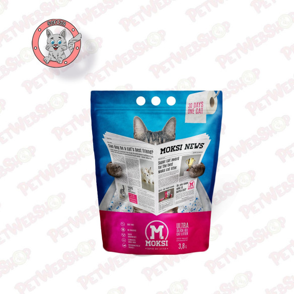 Moksi - silikonski posip za mačke - 3.8l Silikonski Moksi petwebshop.com