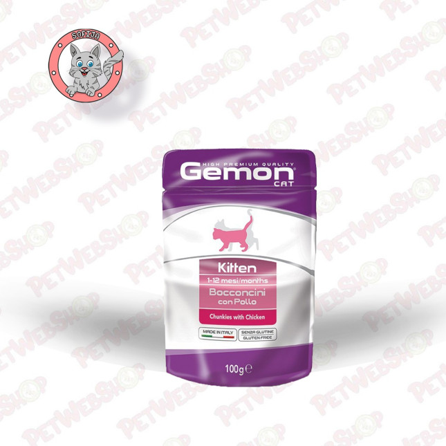 Gemon Cat Kitten sosić - vlažna hrana za mačiće i juniore - 100g Sosići - Kesice Gemon petwebshop.com