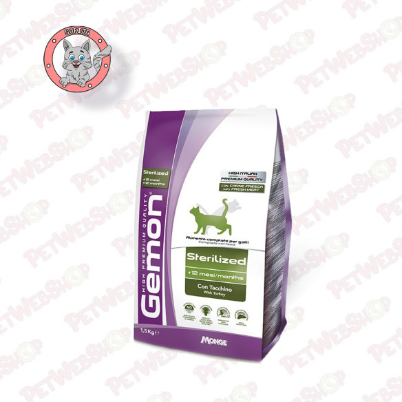Gemon Cat Sterilized - ćuretina - hrana za sterilisane mačke -1,5kg Granule Gemon petwebshop.com