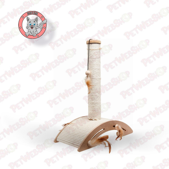 Flamingo Grebalica za mačke Ella sisal+igračka Grebalice Flamingo petwebshop.com