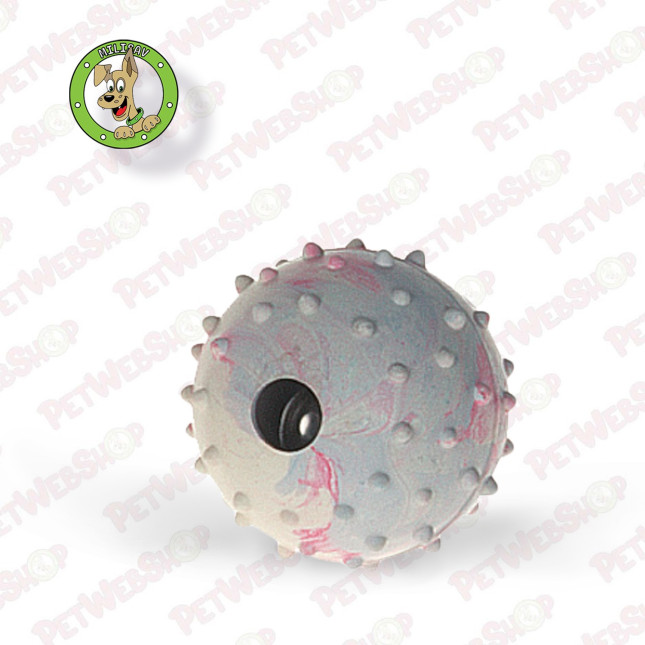 Flamingo gumena lopta sa zvonom - Igračka za pse - 50mm Igračke Flamingo petwebshop.com