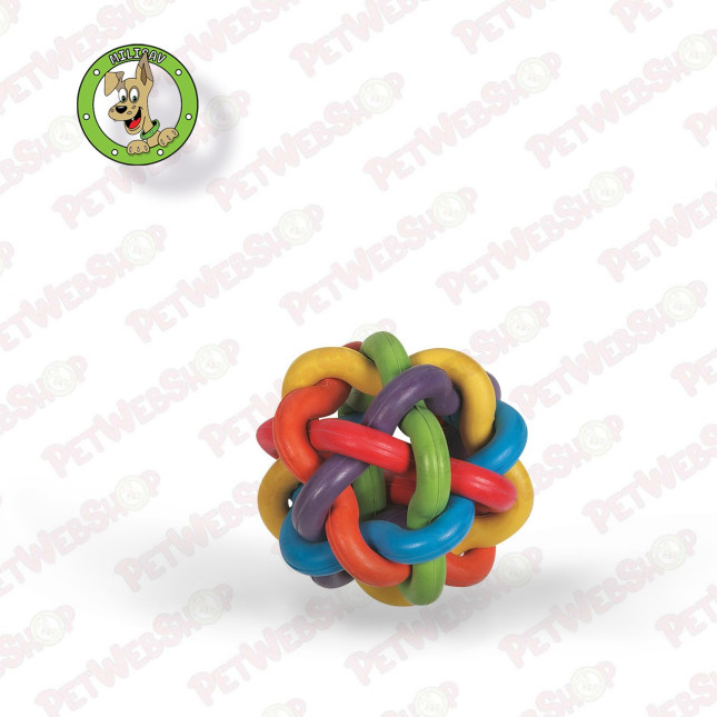Flamingo šarena gumena lopta - Igračka za pse Igračke Flamingo petwebshop.com