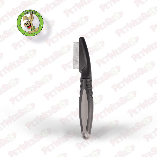 Flamingo Comfort Flea Comb With Handle - češalj za pse - sa držačem, za uklanjanje buva - 19x2,2x4cm Zaštita od parazita Flaming