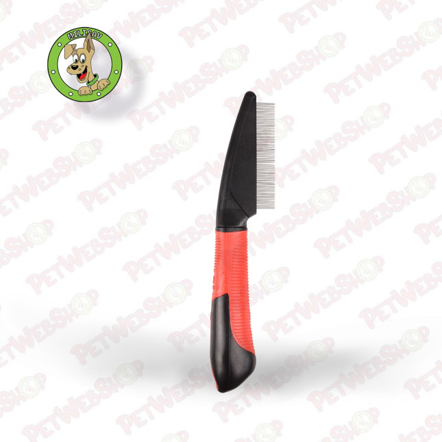 Flamingo Flea comb - češalj za pse - za buve, sa rotirajućim zupcima i držačem Četke Flamingo petwebshop.com