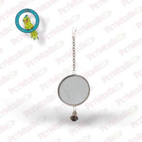 Flamingo Ogledalo za kaveze za male papagaje okruglo metalno Kavezi i oprema za male papagaje Flamingo petwebshop.com