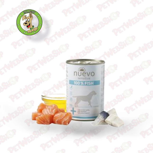 Nuevo Sensitive monoprotein riba - vlažna hrana za odrasle osetljive pse - 6x375g Konzerve Nuevo petwebshop.com