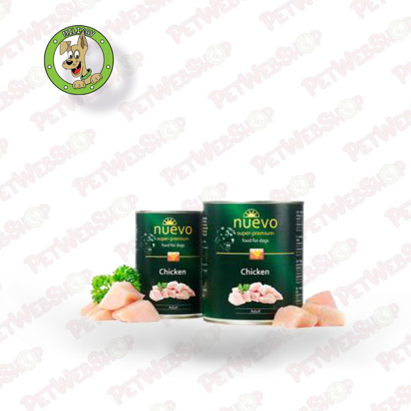 Nuevo Piletina Sensitive Grain Free - vlažna hrana za odrasle osetljive pse - 6x400 i 6x800g Konzerve Nuevo petwebshop.com