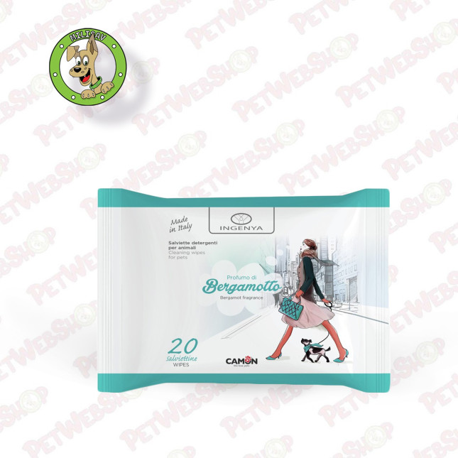 Camon Ingenia Bergamot - vlažne maramice za pse sa mirisom Bergamota - 20kom Vlažne maramice za pse Camon petwebshop.com
