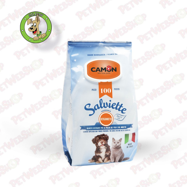 Camon Bergamot - vlažne maramice za pse sa mirisom Bergamota - 100 kom Vlažne maramice za pse Camon petwebshop.com