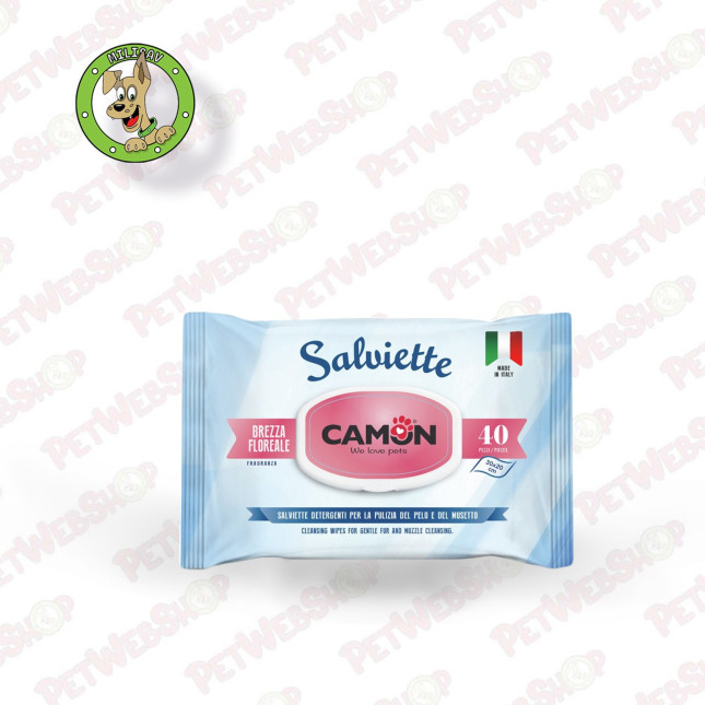 Camon Cvetni Povetarac - vlažne maramice za pse sa mirisom cvetnog povetarca - 40kom Vlažne maramice za pse Camon petwebshop.com