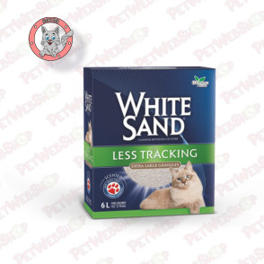 White Sand Less Tracking - grudvajući posip za mačke - 6l Grudvajući White Sand petwebshop.com