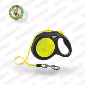 Flexi New Neon L tape 5m - povodac za pse težine do 50kg Povodci Flexi petwebshop.com