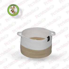 D&D Homecollection Pet Ribbon - ležaljka za pse - bela i plava Kreveti, ležaljke i prostirke D&D Home petwebshop.com