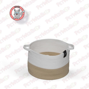 D&D Homecollection Pet Ribbon - ležaljka za mačke - bela i plava Kreveti i ležaljke D&D Home petwebshop.com