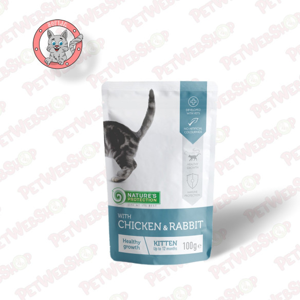 Nature's Protection Super Premium Kitten Chicken&Rabbit - vlažna hrana za mačiće i juniore sa piletinom i zečetinom - 100g Sosić