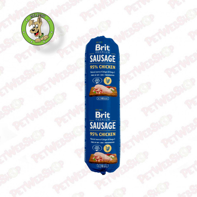 Brit Premium by Nature Dog kobasica sa piletinom - vlažna hrana za odrasle pse - 800g Salame Brit Premium by Nature petwebshop.c