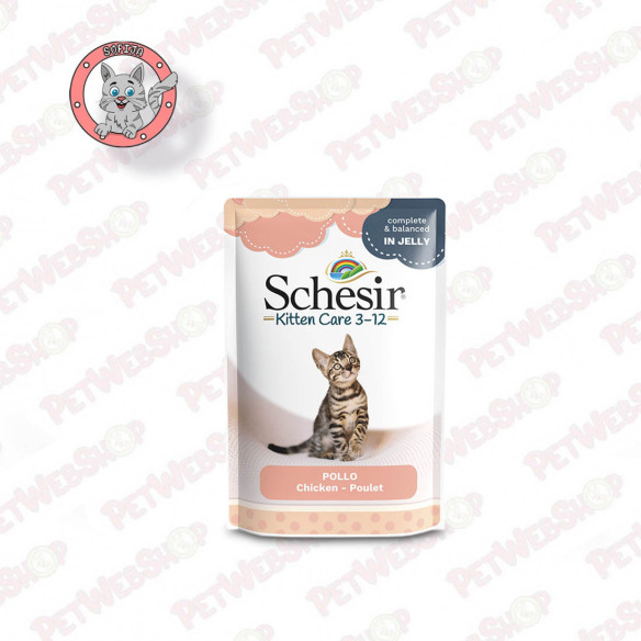 Schesir Kitten - piletina u želeu - vlažna hrana za mačiće i juniore - 85g Sosići - Kesice Schesir petwebshop.com