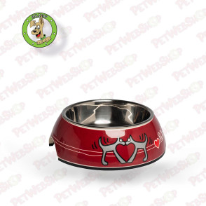 Rogz Bubble Bowlz Red Heart - činija za pse - 3 veličine Činije i hranilice Rogz petwebshop.com