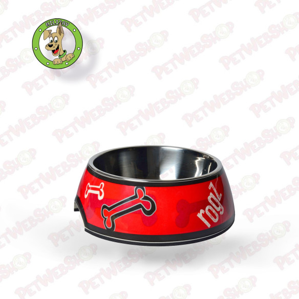 Rogz Bubble Bowlz Red Bone - činija za pse - 2 veličine Činije i hranilice Rogz petwebshop.com