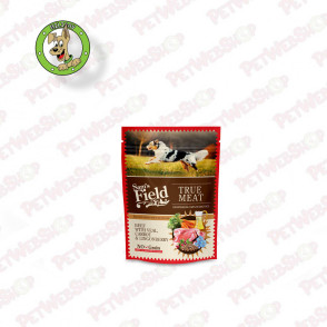 Sam's Field True Meat Govedina sa Teletinom, Šargarepom i Brusnicom - vlažna hrana za odrasle pse - 12x260g Sosići - Kesice Sam'