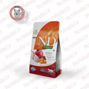 N&D Cat Pumpkin Quail&Pomegranate - hrana za odrasle mačke - 300g, 1,5 i 5kg Granule N&D petwebshop.com