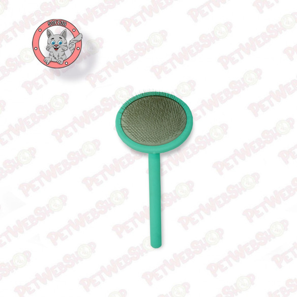 Tauro Pro Line okrugla drvena četka za mačke - 9x19cm - Mint Četke za mačke Tauro Pro Line petwebshop.com