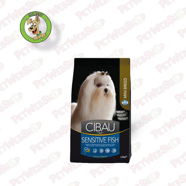 Cibau Fish Mini Sensitive - hrana za odrasle osetljive pse malih rasa - 800g i 2,5kg Granule za pse Cibau petwebshop.com