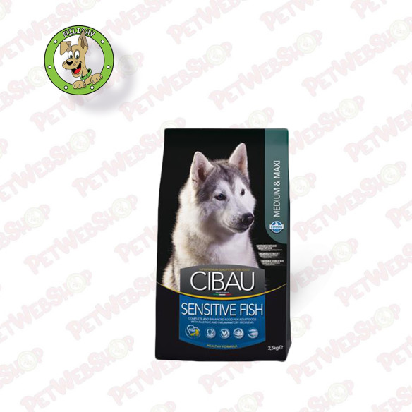 Cibau Fish Medium&Maxi Sensitive - hrana za odrasle osetljive pse srednjih i velikih rasa - 2,5kg i 12kg Granule za pse Cibau pe