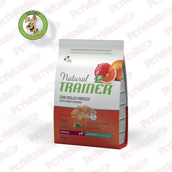 Trainer Natural Chicken Maturity Medium - hrana za starije pse srednjih rasa - 3kg i 12kg Granule za pse Trainer petwebshop.com