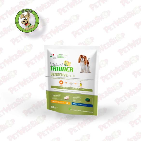Trainer Natural Dog Sensitive No Gluten Small&Toy Zečetina - hrana za odrasle pse malih rasa - 800g Granule za pse Trainer petwe