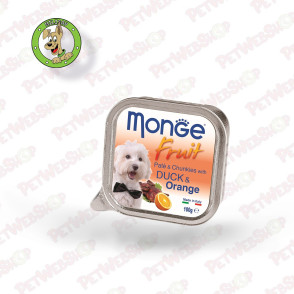 Monge Dog Fruit Pate Pačetina i pomorandža vlažna hrana za odrasle pse - 100g Paštete Monge petwebshop.com