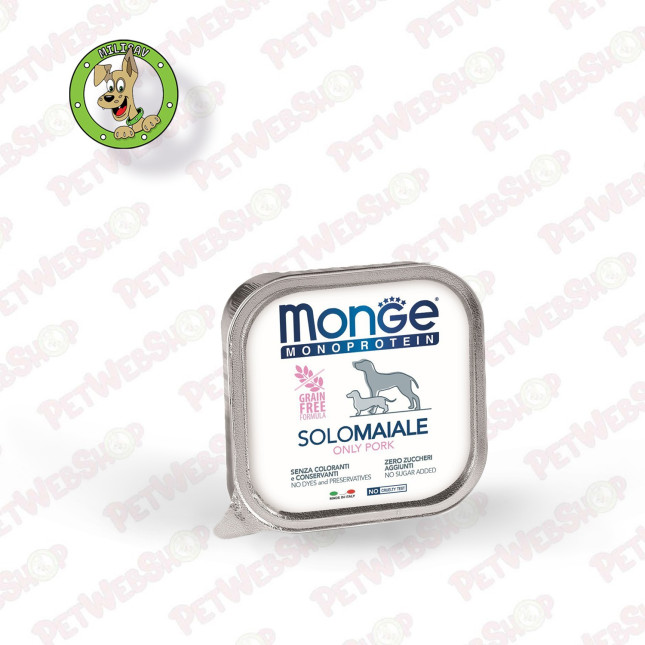 Monge Dog Monoprotein 100% Svinjetina - vlažna hrana za odrasle pse - 150g Paštete Monge petwebshop.com