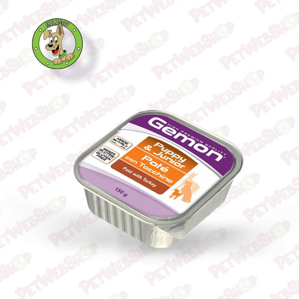 Gemon Dog Puppy & Junior Ćuretina u pašteti -  vlažna hrana za štence i juniore - 150g Paštete Gemon petwebshop.com