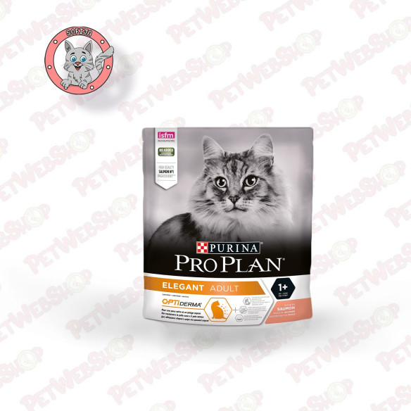 Purina Pro Plan Cat Elegant - losos - hrana za mačke sa osetljivom kožom - 400g  i 10kg Granule Purina Pro Plan petwebshop.com
