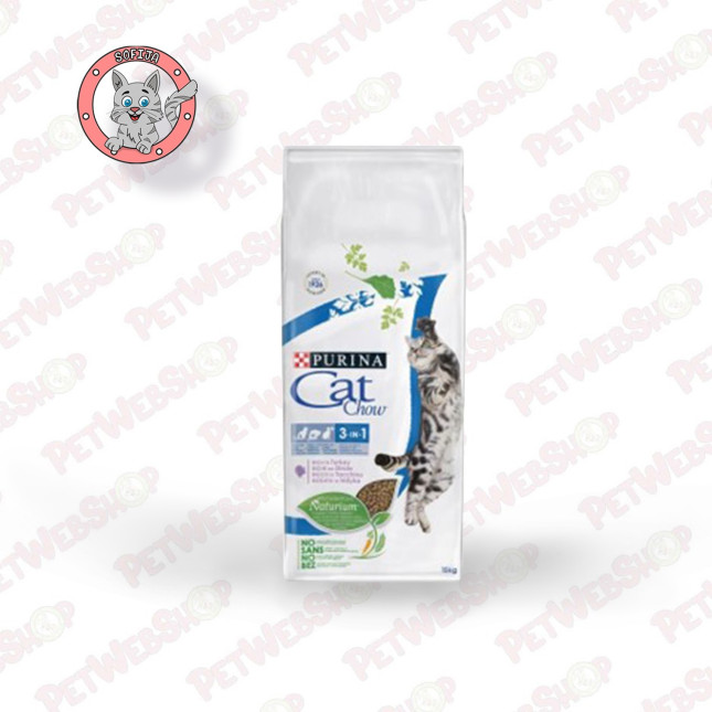 Cat Chow Adult Cat 3 u 1 - sa ćuretinom - hrana za odrasle mačke - 15kg Granule Cat Chow petwebshop.com
