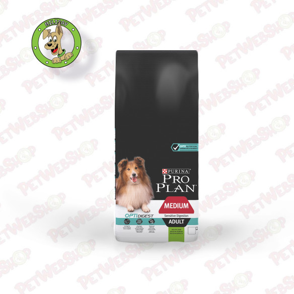 Purina Pro Plan Medium Adult Sensitive Digestion Jagnjetina - hrana za odrasle pse srednjih rasa sa osetljivim varenjem - 14kg G