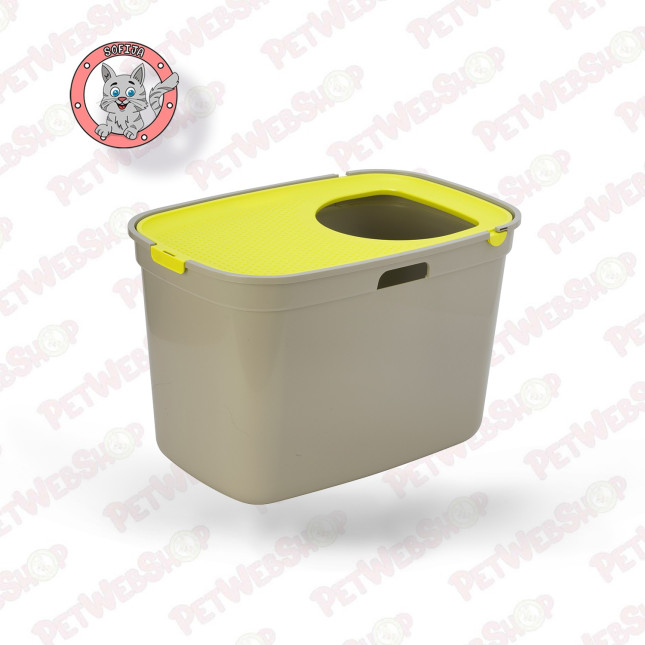 Moderna Top Cat - toalet za mačke - sivo žuti WC posude i lopatice Moderna petwebshop.com