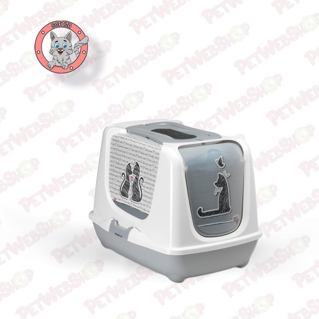 Moderna Trendy cat 50-zatvoreni toalet za mačke Cats in love - dve veličine WC posude i lopatice Moderna petwebshop.com