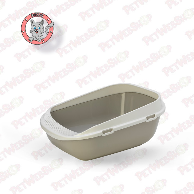 Moderna Mega Comfy Tray + Rim -otvoreni toalet sa ramom za mačke - pink i siva WC posude i lopatice Moderna petwebshop.com