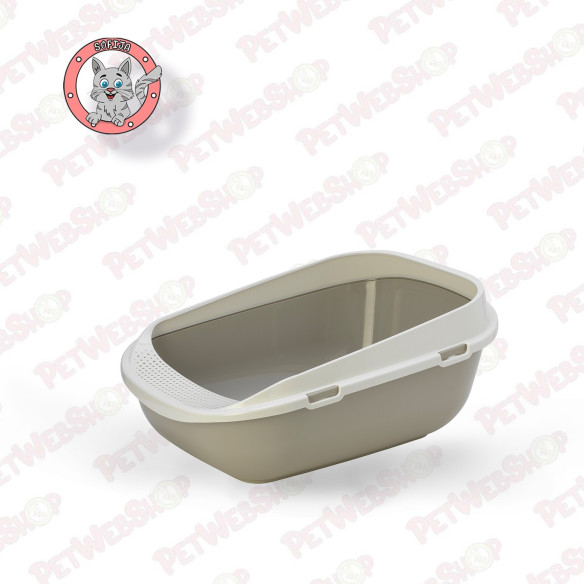 Moderna Mega Comfy Tray + Rim -otvoreni toalet sa ramom za mačke - pink i siva WC posude i lopatice Moderna petwebshop.com