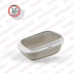 Moderna Large Comfy Cat + Rim with Holes -otvoreni toalet sa ramom sa rupicama za mačke - pink i siva WC posude i lopatice Moder