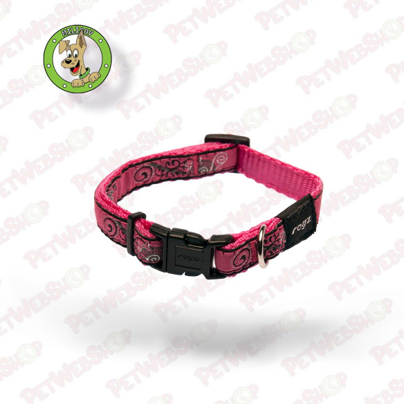 Rogz JellyBean Pink Bone - klasična ogrlica za pse - 5 veličina Ogrlice, poludavilice i davilice Rogz petwebshop.com