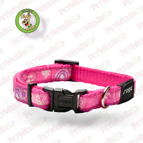 Rogz JellyBean Pink Paw - klasična ogrlica za pse - 5 veličina Ogrlice, poludavilice i davilice Rogz petwebshop.com