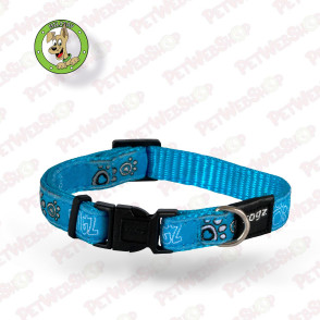 Rogz JellyBean Turquose Paw - klasična ogrlica za pse - 5 veličina Ogrlice, poludavilice i davilice Rogz petwebshop.com