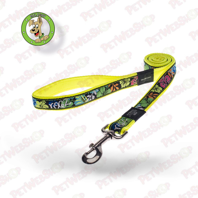 Rogz Armed Response Dayglo Floral - klasičan povodac za pse - 2 veličine Povodci Rogz petwebshop.com