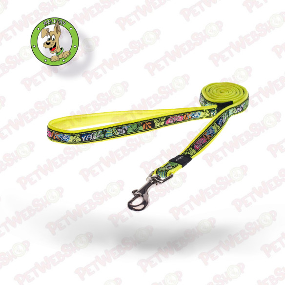Rogz Armed Response Dayglo Floral - produženi povodac za pse - 3 veličine Povodci Rogz petwebshop.com