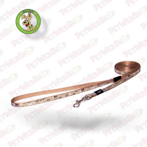 Rogz Trendy Brown Bones Junior - produženi povodac za štence - 3 veličine Povodci Rogz petwebshop.com