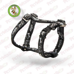 Rogz JellyBean Black Bone - am za pse - 3 veličine Amovi Rogz petwebshop.com